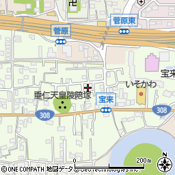 奈良県奈良市宝来2丁目11周辺の地図