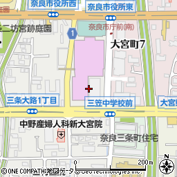 奈良県コンベンションセンター　コンベンションホール周辺の地図