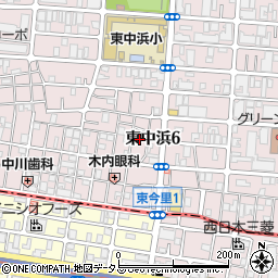 大阪府大阪市城東区東中浜6丁目4周辺の地図