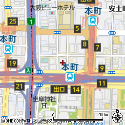 ブランズタワー御堂筋本町周辺の地図