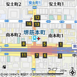丸三証券株式会社　大阪支店調査室周辺の地図