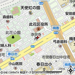 淀川勤労者厚生協会附属　此花診療所周辺の地図