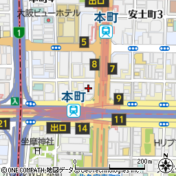 伊予銀行大阪支店 ＡＴＭ周辺の地図