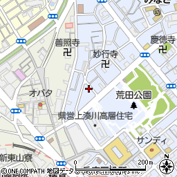 兵庫県神戸市兵庫区荒田町4丁目10-8周辺の地図