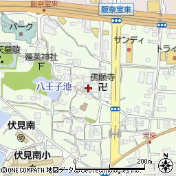 奈良県奈良市宝来4丁目周辺の地図