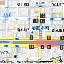 大阪府大阪市中央区南本町2丁目2-19周辺の地図