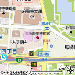 大阪歴史博物館周辺の地図