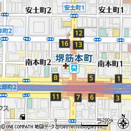 ガソリンスタンド居酒屋 堺筋本町給油所 1号店周辺の地図