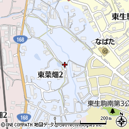 奈良県生駒市東菜畑周辺の地図