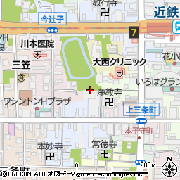奈良県奈良市百万ヶ辻子町周辺の地図