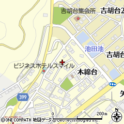 愛知県田原市吉胡町木綿台40周辺の地図