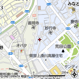 兵庫県神戸市兵庫区荒田町4丁目28-20周辺の地図