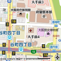 大阪家庭裁判所周辺の地図