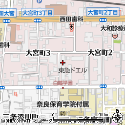 東急ドエル奈良パークビレジ８棟周辺の地図