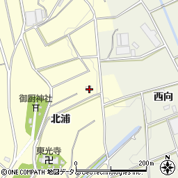 愛知県豊橋市東七根町北浦周辺の地図