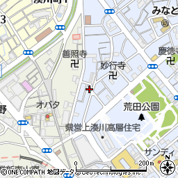 兵庫県神戸市兵庫区荒田町4丁目28-21周辺の地図