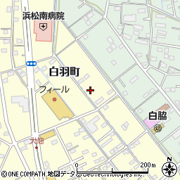静岡県浜松市中央区白羽町44周辺の地図