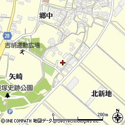 愛知県田原市吉胡町郷中28周辺の地図