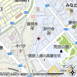 兵庫県神戸市兵庫区荒田町4丁目28-22周辺の地図