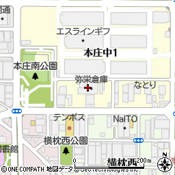 弥栄倉庫周辺の地図
