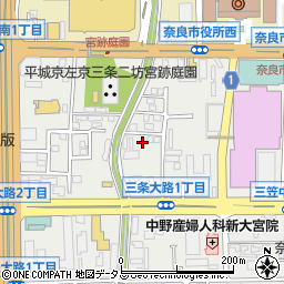 アモール三条大路周辺の地図