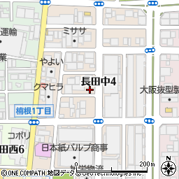 くるっとパーク長田中４丁目駐車場周辺の地図