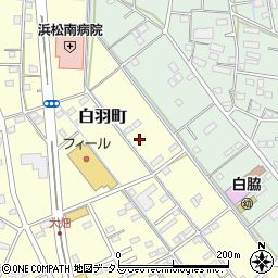 静岡県浜松市中央区白羽町43周辺の地図