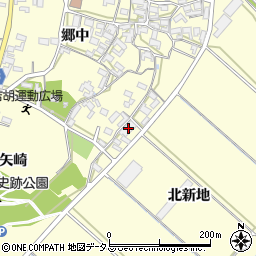 愛知県田原市吉胡町郷中34周辺の地図