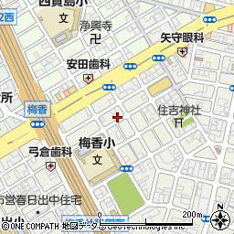 大阪府大阪市此花区梅香3丁目23-2周辺の地図