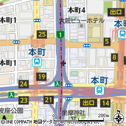 大阪市立西横堀駐車場　第６号ブロック周辺の地図