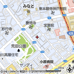 兵庫県神戸市兵庫区荒田町2丁目14-5周辺の地図