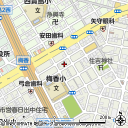大阪府大阪市此花区梅香3丁目23周辺の地図