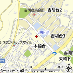 愛知県田原市吉胡町木綿台16周辺の地図