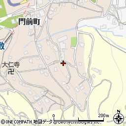 奈良県生駒市門前町周辺の地図