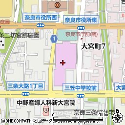 ＮＰＣ２４Ｈ奈良県コンベンションセンター地下駐車場周辺の地図