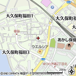 日本キリスト教会明石大久保教会周辺の地図