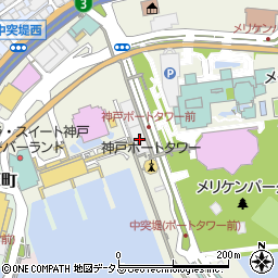 中突堤中央ビル周辺の地図