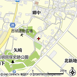 愛知県田原市吉胡町郷中20周辺の地図
