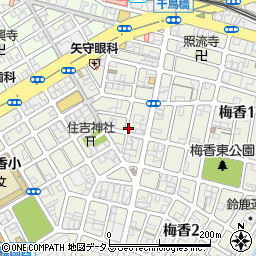 メゾンド・クレアーレ梅香周辺の地図