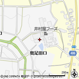 愛知県豊橋市西七根町奥足田口周辺の地図