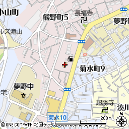 ローソン神戸夢野店周辺の地図