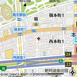 鍵の出張救急車大阪市西区西本町営業所２４時間受付センター周辺の地図