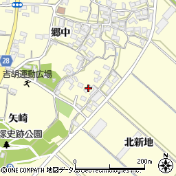 愛知県田原市吉胡町郷中30周辺の地図