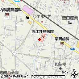 兵庫県明石市大久保町西島606周辺の地図