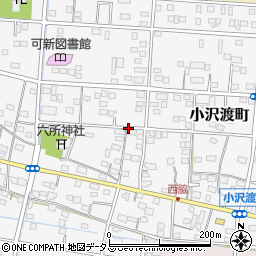 静岡県浜松市中央区小沢渡町周辺の地図