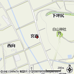 愛知県豊橋市寺沢町宮西周辺の地図