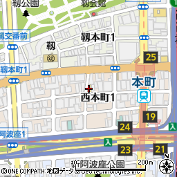 ファミリーマート西本町一丁目店周辺の地図