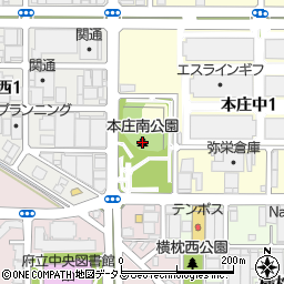 本庄南公園周辺の地図