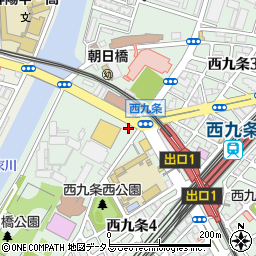 餃子の王将 西九条店周辺の地図