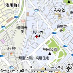 日蓮宗　妙行寺周辺の地図